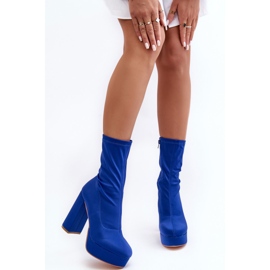 PH2 Blue Peculia high heel ankle boots with a zipper 2 PH2 Blue Peculia high heel ankle boots with a zipper 2
