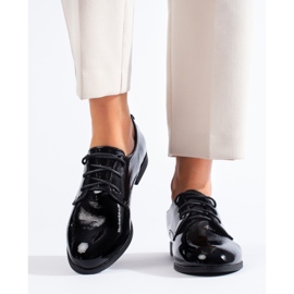 Patent black Shelovet lace-up oxfords 2 Patent black Shelovet lace-up oxfords 2