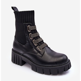 Worker Boots With Elastic Upper Black Kasseis 1