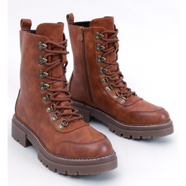 Makare Camel lace-up ankle boots brown 1