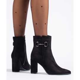 Shelovet suede black high-heeled ankle boots 1 Shelovet suede black high-heeled ankle boots 1