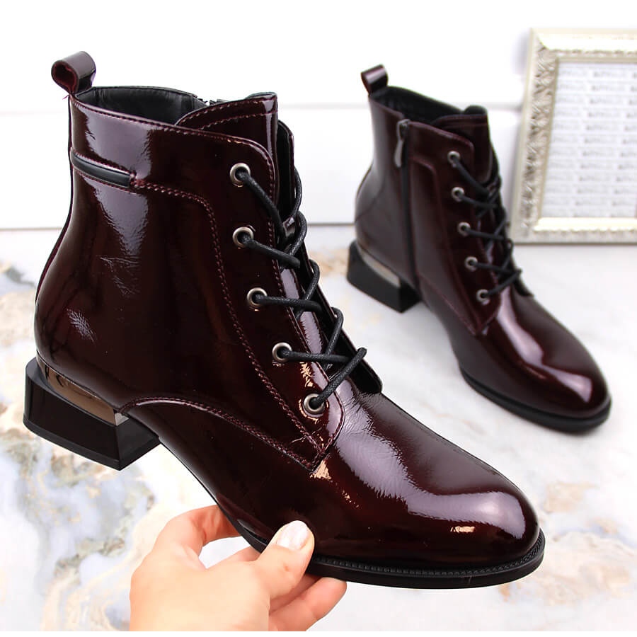 Burgundy leather boots clearance ladies