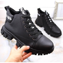 Women's insulated black platform boots by Sergio Leone BT742 1