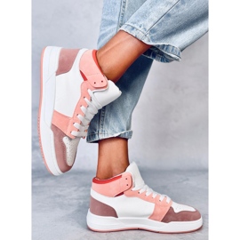 Clowsi Orange high-top sneakers white 2