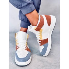 Clowsi Blue high-top sneakers white 1