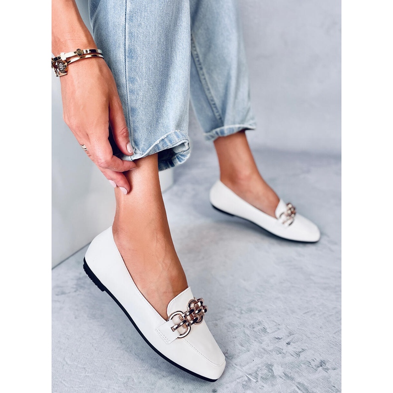 Women's loafers Bianca White 2
