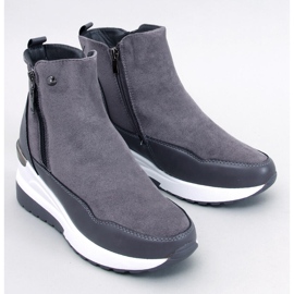 Jordans Gray wedge ankle boots grey 1