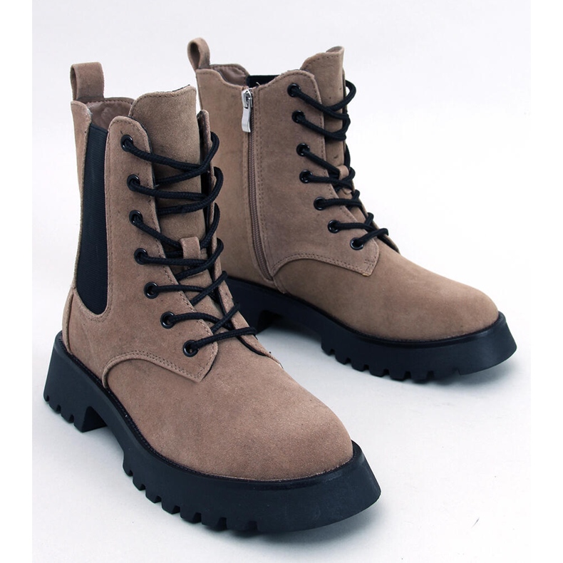 Franti Beige lace-up Chelsea boots 1