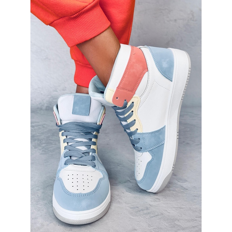 Dorcas Blue ankle-high sneakers white 1