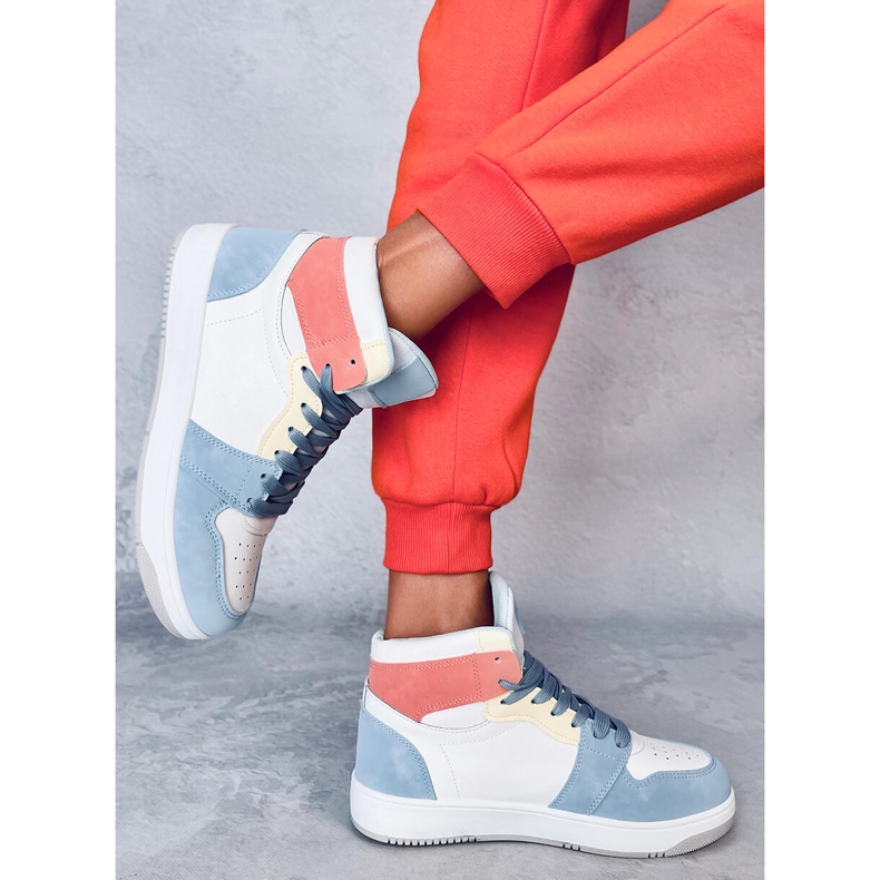 Dorcas Blue ankle-high sneakers white 2