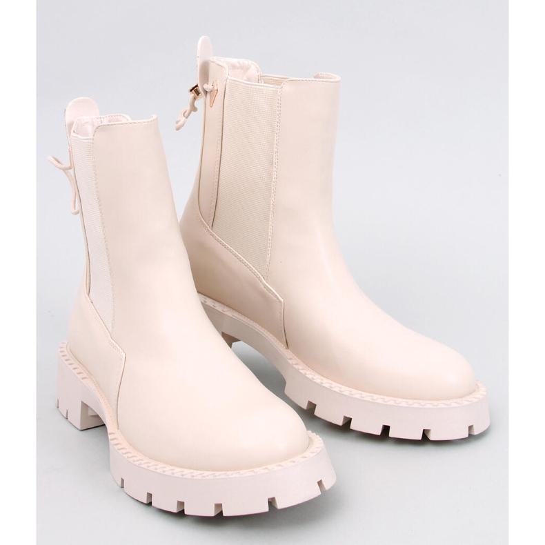 Fonoi Beige women's Chelsea boots 1