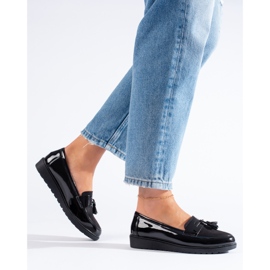 Shelovet platform loafers black 1