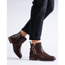 Brown Shelovet flat ankle boots 2 Brown Shelovet flat ankle boots 2