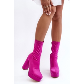 PH2 High heel ankle boots with a zipper, Fuchsia Peculia pink 2