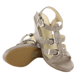 Wedge sandals 8560-1 gray 2