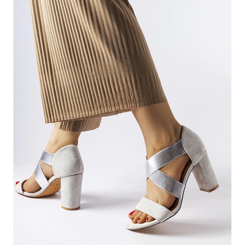 Inna Gray high heel sandals from Gravago grey 1