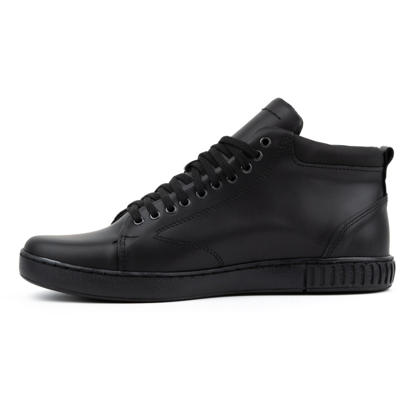 Polbut Men's leather sneakers, uninsulated, 2108, black 1 Polbut Men's leather sneakers, uninsulated, 2108, black 1