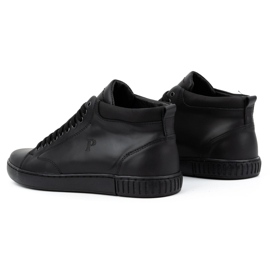 Polbut Men's leather sneakers, uninsulated, 2108, black 3 Polbut Men's leather sneakers, uninsulated, 2108, black 3