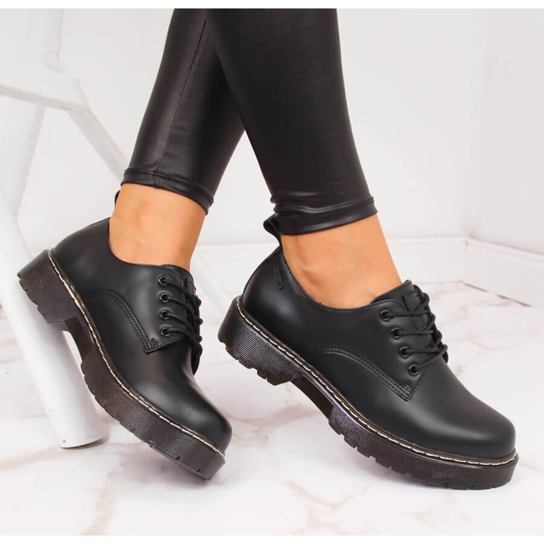 Women's black oxford shoes Big Star II274107 1 Women's black oxford shoes Big Star II274107 1