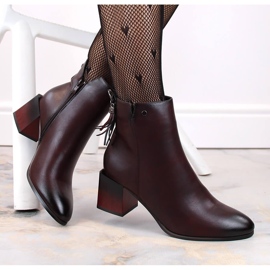 Women's burgundy insulated ankle boots Jezzi red 1