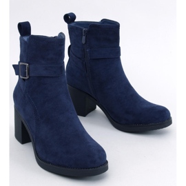 Rennia Blue wide-heeled ankle boots 1