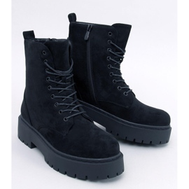 Burse Black lace-up platform ankle boots 1