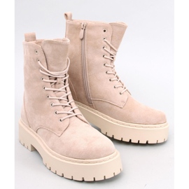 Burse Beige lace-up ankle boots 1