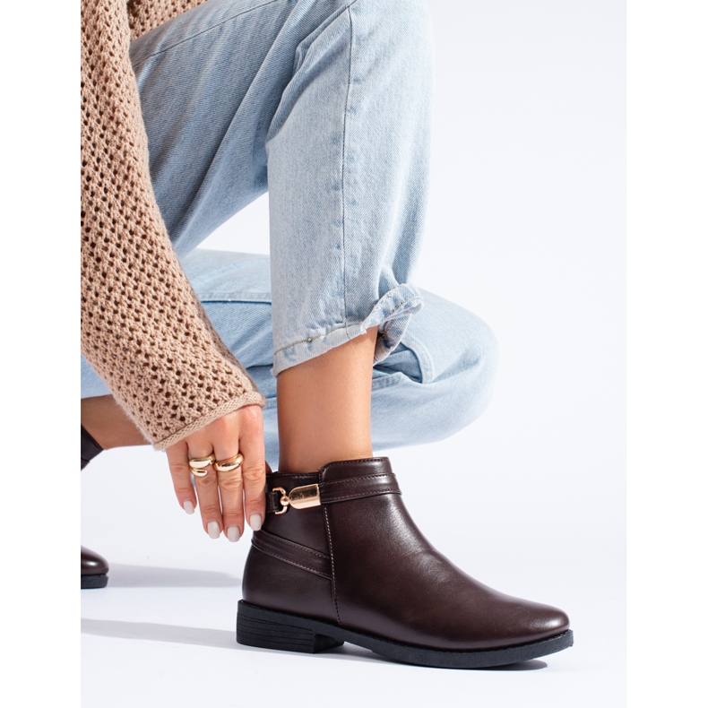 Shelovet brown low women's ankle boots 1 Shelovet brown low women's ankle boots 1