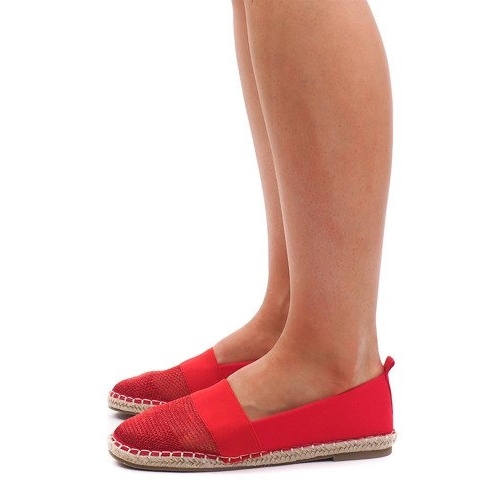 Openwork Espadrilles Sneakers 188-38 Red 1