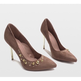 Pink Velor Stilettos DD55P 1