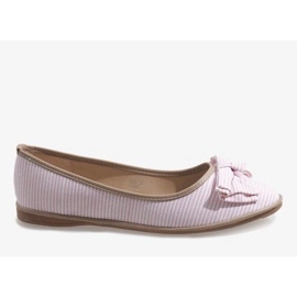 Pink ballerinas with a bow SK40 1