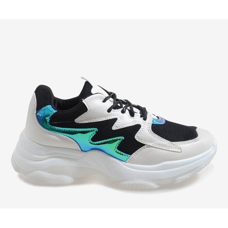 Black fashionable LL1730 sports shoes white 1