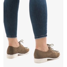 Green slip ons with sequins L155 beige 2