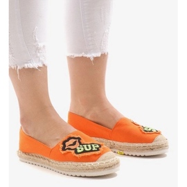 Orange espadrilles L-1047 1