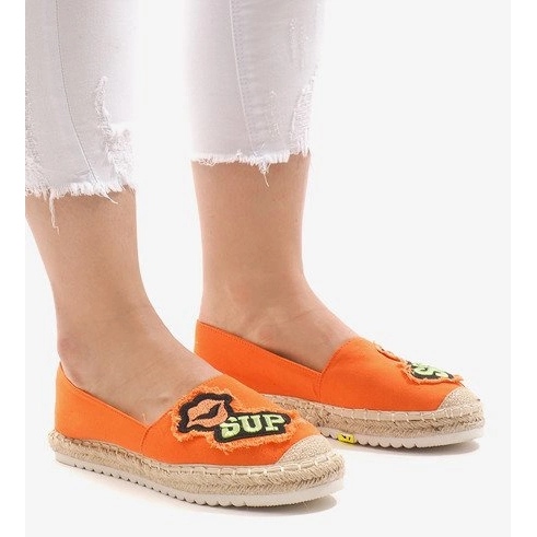 Orange espadrilles L-1047 1