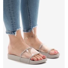 Gray transparent slippers 815 grey 1