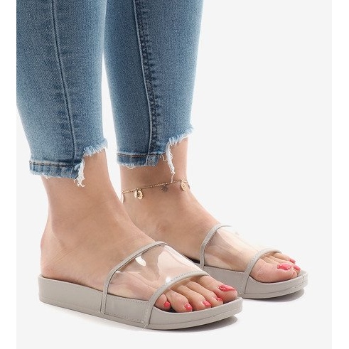 Gray transparent slippers 815 grey 1