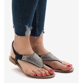 Black sandals decorated with B-935 2