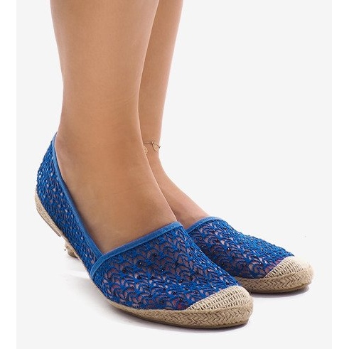 Blue openwork espadrilles B215-2 1