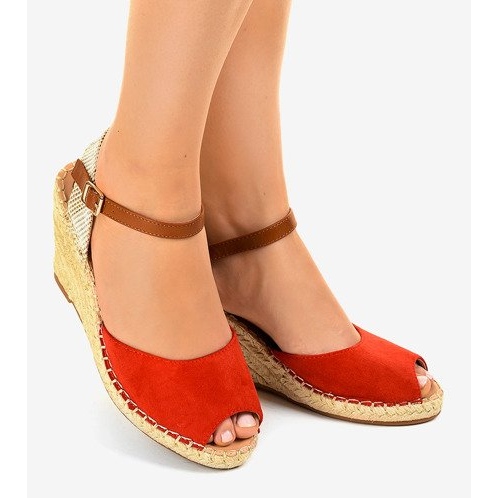 Red wedge sandals 2895 1