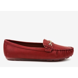 Red eco-leather ballerina loafers FM3102A 1