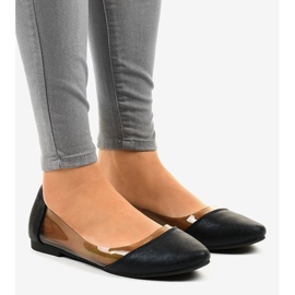 Black transparent ballerinas B01-1A 1
