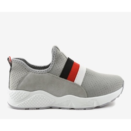 Gray sports slip-on shoes NB256P-1 grey 1