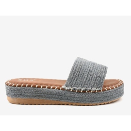Blue espadrilles slippers 7970-PL grey 1