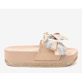 Beige casual fashion slippers 218-207 1 Beige casual fashion slippers 218-207 1