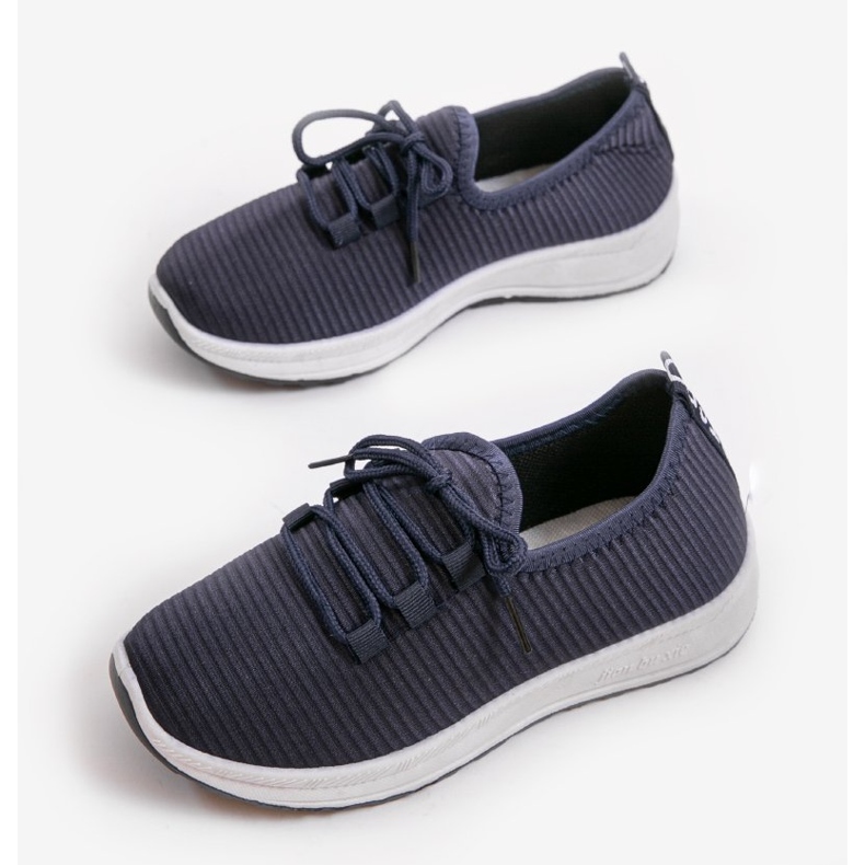 LR005-4 navy blue slip-on sports shoes 2