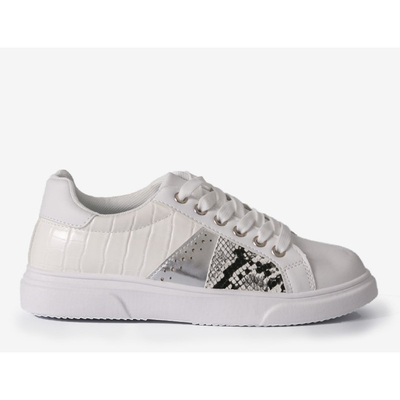 White stylish women's sneakers BK928-9 1