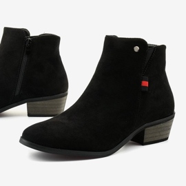Black flat ankle boots 20Y8039-1 1