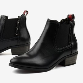 Black flat ankle boots from Nilanda 1