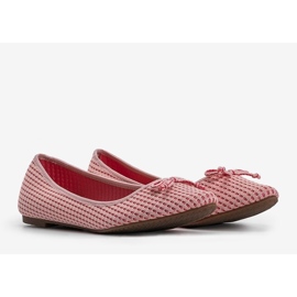 Del Amor pink fabric ballerinas 1